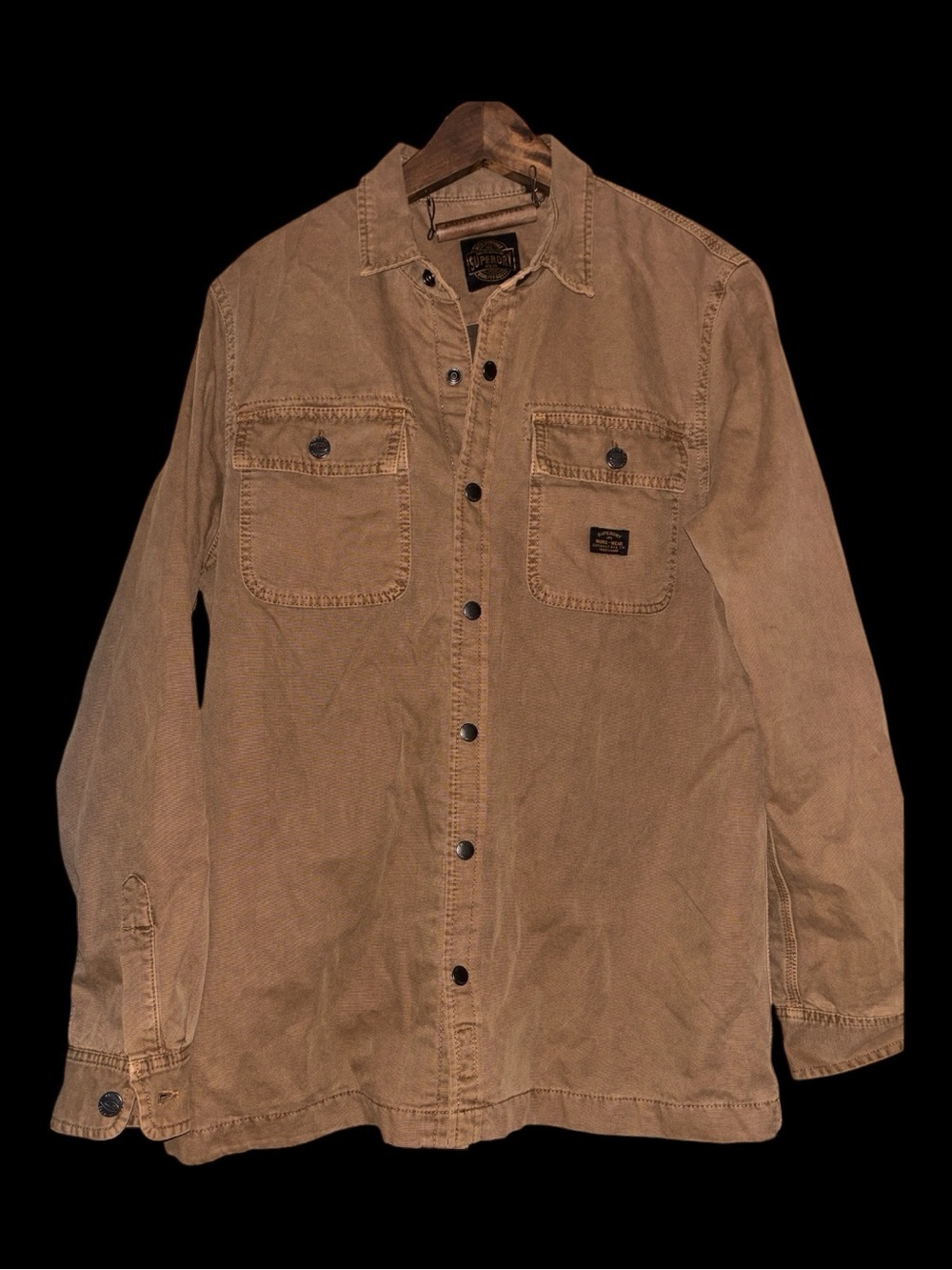 Superdry Men's Brown Corduroy Military Shirt Jacket
